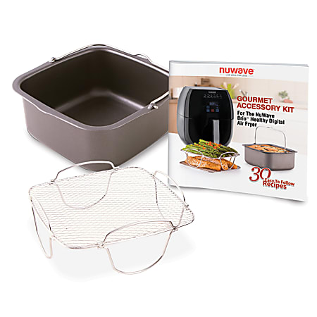 NuWave 3-Quart Brio Gourmet Accessory Kit, 6-1/2" x 2-3/4" x 7", Silver