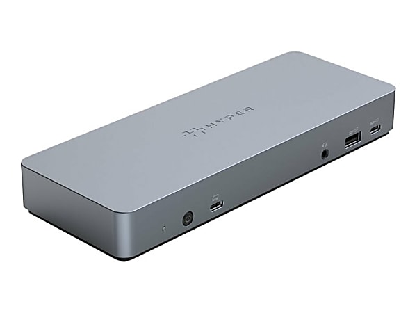 HyperDrive 14 Port USB C Docking Station, 1 1/8"H x 8 5/16"W x 3 3/16"D, Gray, HD GD1000
