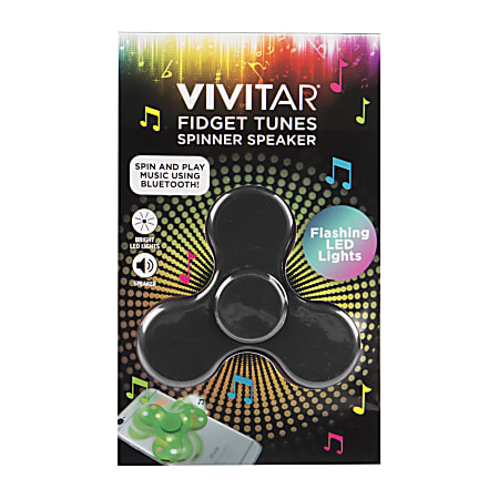 Vivitar Bluetooth® Speaker Fidget Spinner, 2.5"H x 2.5"W x 0.2"D, Assorted Colors, VSP900-PDQ-OD