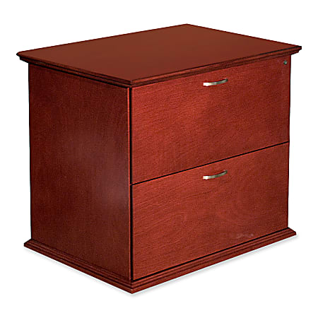 Lorell® 90000-Series Lateral File, 2 Drawers, 24"H x 33"W x 29"D, Mahogany