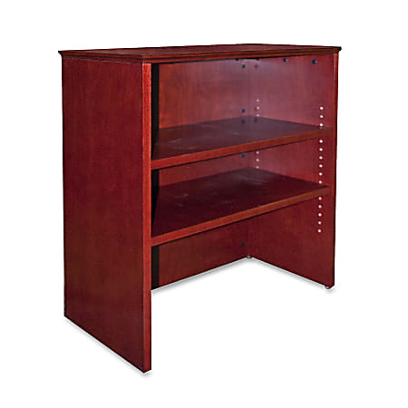 Lorell® 90000-Series Bookcase Hutch For Lateral File, 36 1/2"H x 33"W x 16"D, Mahogany