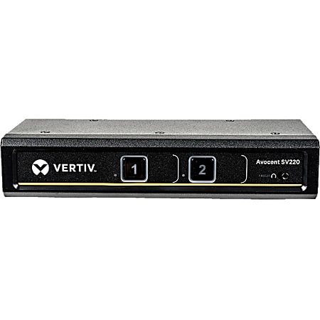 Vertiv Avocent SV200 Desktop KVM Switch | 2 Port | DVI-I (SV220-001) - Desktop KVM Switches | Zero Delay Switching | USB Port | 2-Year Full Coverage Factory Warranty - Optional Extended Warranty Available