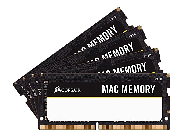 CORSAIR Mac Memory - DDR4 - kit - 64 GB: 4 x 16 GB - SO-DIMM 260-pin - 2666 MHz / PC4-21300 - CL18 - 1.2 V - unbuffered - non-ECC