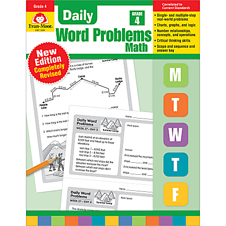 Evan-Moor Educational Publishers Daily Word Problems Math, Grade 4