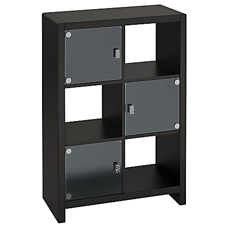 kathy ireland® Office by Bush Furniture New York Skyline Bookcase, 6 Cube, Modern Mocha, Standard Delivery