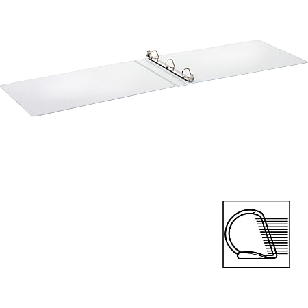11x17 Binder Vinyl Panel with top opening pockets Featuring a 1 Angle-D  Ring White