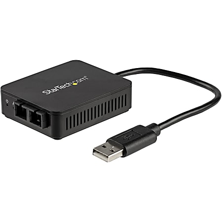 StarTech.com USB to Fiber Optic Converter - 100BaseFX SC - USB 2.0 to Ethernet Network Adapter - 2 km MM - US100A20FXSC