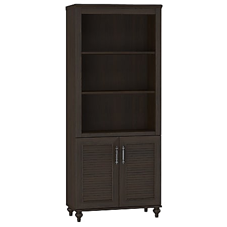 kathy ireland® Office by Bush Furniture Volcano Dusk 4 Shelf Bookcase, 71 3/8"H, Kona Coast, Standard Delivery