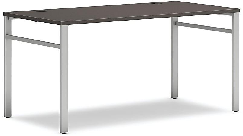 HON® Mod Table Desk With U-Legs, 29"H x 60"W x 30"D, Silver/Slate Teak