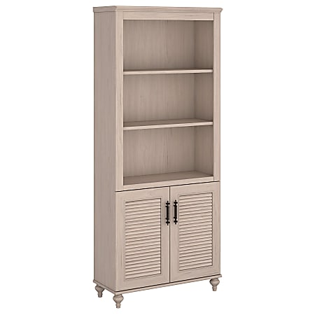 kathy ireland® Office by Bush Furniture Volcano Dusk Bookcase with Doors, Driftwood Dreams, Standard Delivery