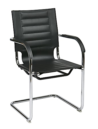 Ave Six Trinidad Guest Chair, Black/Silver