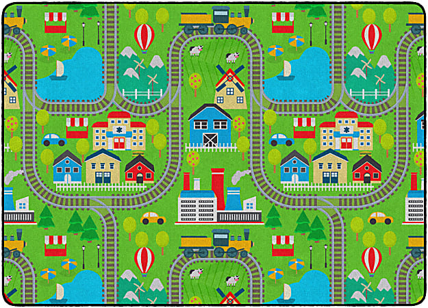 Flagship Carpets Train Ride Area Rug, 6'H x 8'4"W