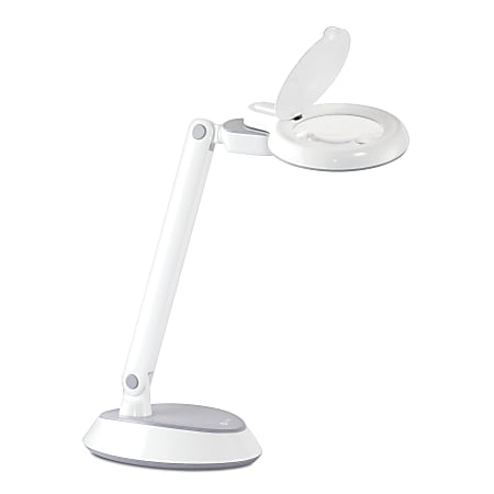 OttLite® Wellness Series Space-Saving LED Magnifier Desk Lamp,