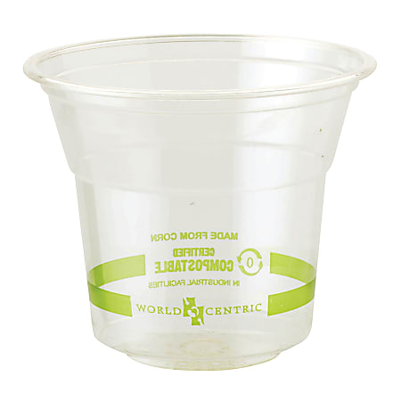World Centric Cold Cups, 10 Oz, Clear, Carton Of 1,000 Cups