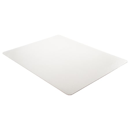 Deflecto Earth Source® Chair Mat For Commercial Pile Carpets, Straight Edge, 36" x 48", Clear