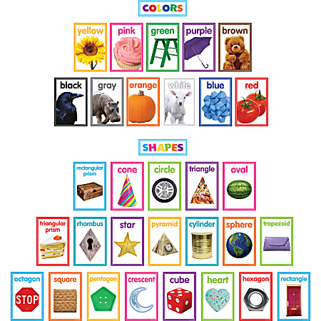 Teacher Created Resources Colorful Photo Shapes & Colors Cards Bulletin Board Set