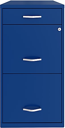 Realspace SOHO&reg; Organizer 18"D Vertical 3-Drawer File Cabinet, Blue