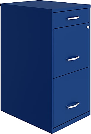Realspace SOHO Organizer 18 D Vertical 3 Drawer File Cabinet Blue