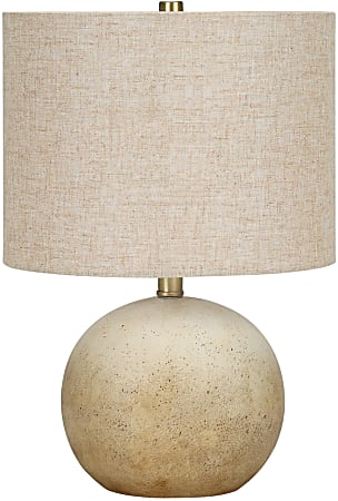 Monarch Specialties Schaefer Table Lamp, 20”H, Beige/Beige