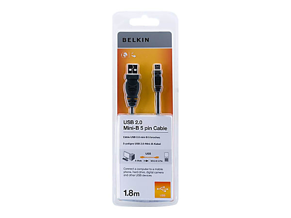 Belkin - USB cable - USB (M) to mini-USB Type B (M) - USB 2.0 - 6 ft