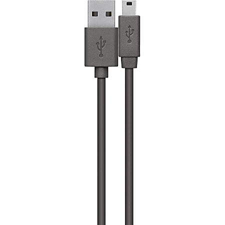 Belkin Mini USB/USB Data Transfer Cable - 5.91 ft Mini USB/USB Data Transfer Cable - First End: USB 2.0 Type A - Second End: Mini USB Type B - Black