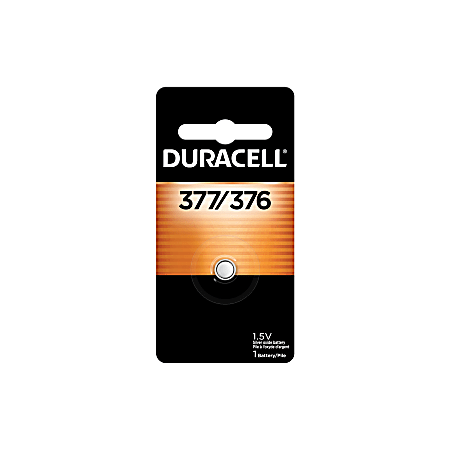 grill skrive til Duracell Silver Oxide 376377 Button Battery Pack of 1 - Office Depot