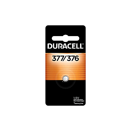 Duracell® 376/377 Silver Oxide Button Battery, Pack of 1