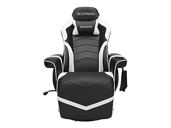 Respawn 900 Racing Style Bonded Leather Gaming Recliner BlackWhite