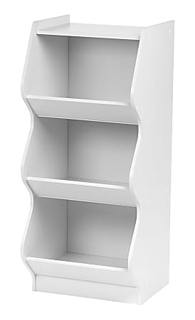 IRIS 3 Tier Curved Edge Storage Shelf White - Office Depot