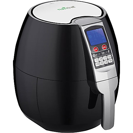 NutriChef Air Fryer PKAIRFR54 Black Chrome