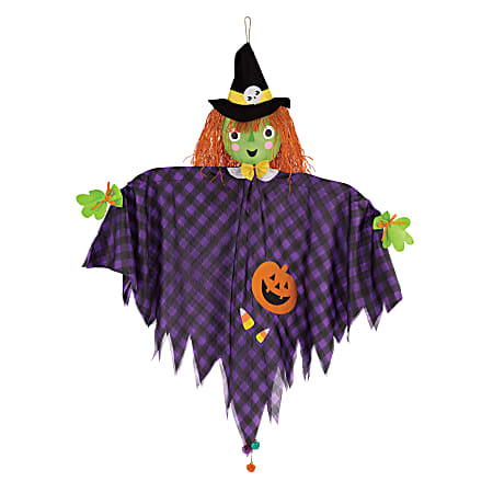 Amscan Halloween Large Hanging Witch Decoration, 48"H x 48"W x 5"D, Multicolor