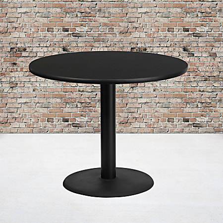 Flash Furniture Round Hospitality Table, 31-1/8"H x 36"W x 36"D, Black
