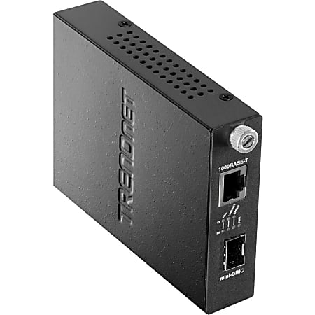 TRENDnet TFC-1000MGB Gigabit Ethernet to Fiber Media Converter - 1 x RJ-45 - 1000Base-T