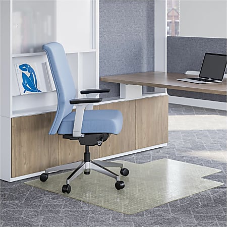 Deflecto OceanMat Chair Mat for Carpet - Commercial, Low Pile, Chair, Carpeted Floor - 53"x 45" Depth - CM1K232OCB