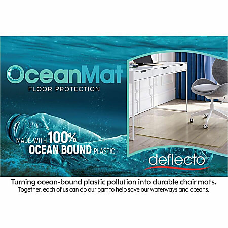 Deflecto OceanMat Chair Mat for Carpet Commercial Low Pile Chair ...