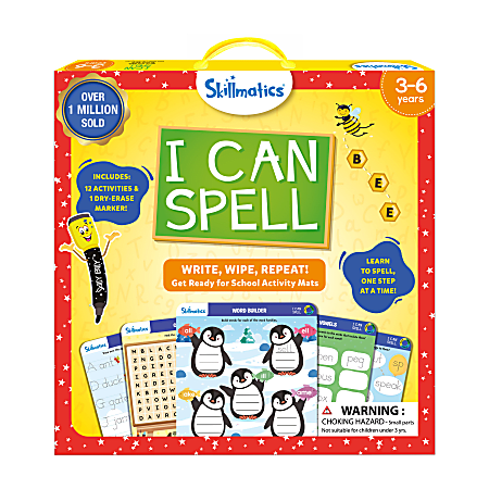 Skillmatics Write Wipe I Can Spell Back To School Edition