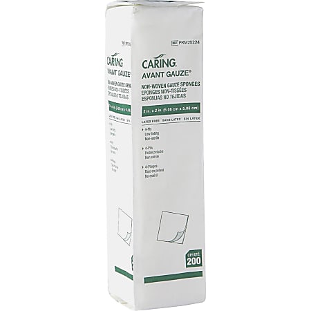 Medline Nonsterile Gauze Sponges, 2" x 2", 4-Ply, Box Of 200