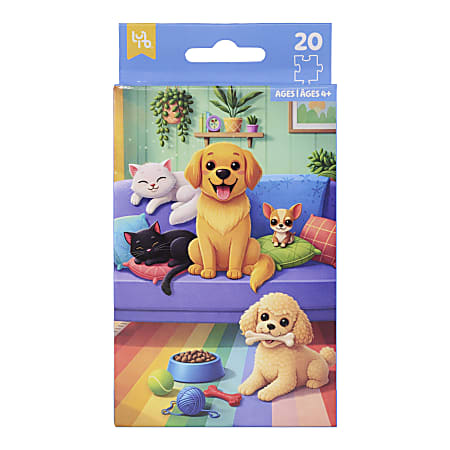 Little Yellow Bicycle 20-Piece Mini Puzzle, Pets, 5" x 7", Total Qty 1