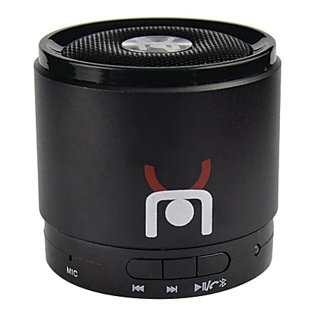 tinyMite M-40™ Bold Bluetooth® Wireless Speaker and Hands Free Speakerphone, 4.45"H x 2.72"W x 2.72"D, Black