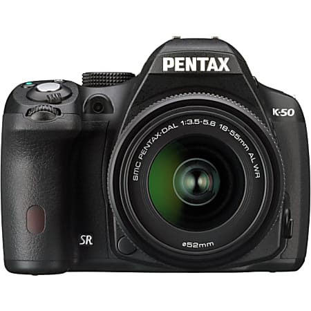 Pentax K-50 16.3 Megapixel Digital SLR Camera with Lens - 18 mm - 135 mm - Black