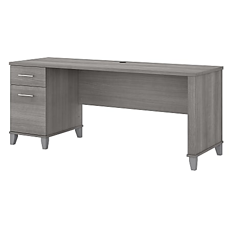 Bush Furniture Somerset Office 72"W Computer Desk With Drawers, Platinum Gray, Standard Delivery