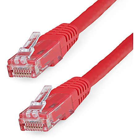 StarTech.com 20ft CAT6 Ethernet Cable - Red Molded Gigabit CAT 6 Wire