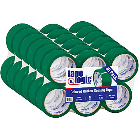 Tape Logic® Carton Sealing Tape, 2" x 55 Yd., Green, Case Of 36