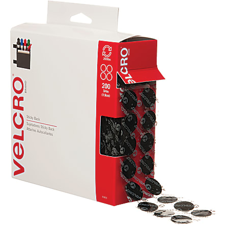 VELCRO® Brand Tape Combo Pack, 3/4" Dots, Black,