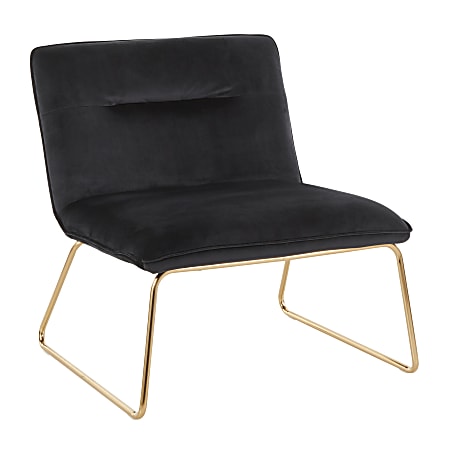 LumiSource Casper Accent Chair, Gold/Black