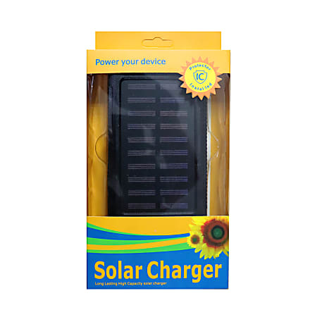 Quick Communication Corp.  High Capacity Solar Charger, Black, 78439