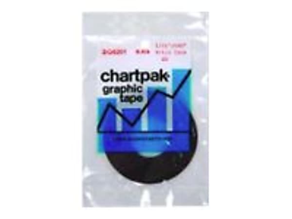 Graphic Chart Tape - 1/16 X 18 Yards Glossy Black Professional Tape