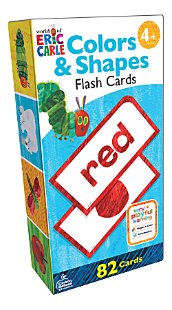 Carson-Dellosa World Of Eric Carle Early Learning Flash Cards, Colors & Shapes, Set Of 82 Flash Cards