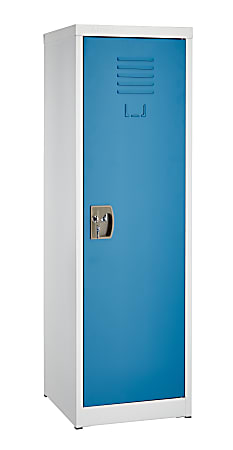 Alpine Kids’ 1-Tier Steel Locker, 48”H x 15”W x 15”D, Blue
