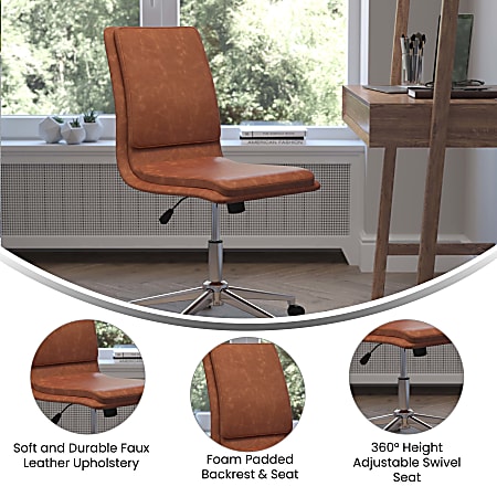 Vanity Chair With Back Timbertouch Armless Home Office Chair